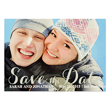 Personalized Silver Glitter Big Day Save The Date Invitation Cards