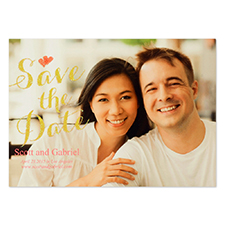 Personalized Gold Glitter Celebration Save The Date Invitation Cards