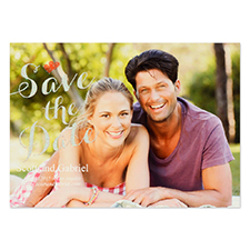 Personalized Silver Glitter Celebration Save The Date Invitation Cards