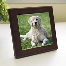 Custom Printed My Best Friend Wood Framed Ceramic Tile