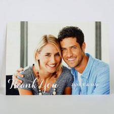 Custom Printed Landscape Folded Thank you Card