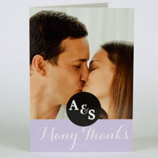 Custom Printed Lavender Many Thanks Greeting Card