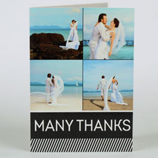 Custom Printed Many Thanks Greeting Card
