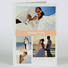 Custom Printed Carol Love Celebration Thank You Greeting Card