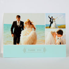 Custom Printed Swirl Thank You Greeting Card