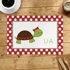 Personalized Bow Tortoise Placemats
