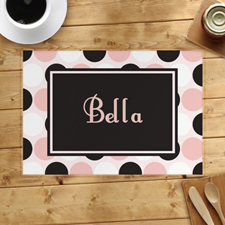 Personalized Polka Dot Placemats