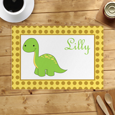 Personalized Green Dinosaur Placemats