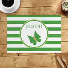 Personalized Stripe Butterfly Placemats