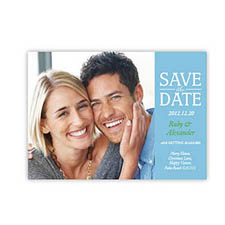 Personalized Our Day, Wedding Blue Save The Date Invitation Cards