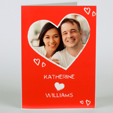Custom Printed So Much Love Personalized Valentine Card