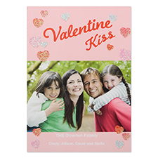 Glitter Let Love Grow Personalized Photo Valentine's Card