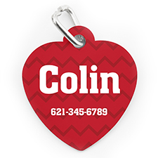 Custom Printed Christmas Chevron Shaped Dog Or Cat Tag