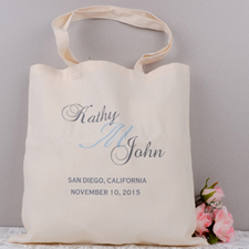 Personalized Bride & Groom Tote Bag