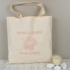 Personalized Floral Tote Bag