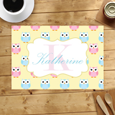 Personalized Owl Placemats