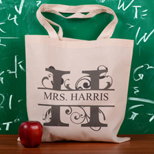 Personalized Initial H Tote Bag
