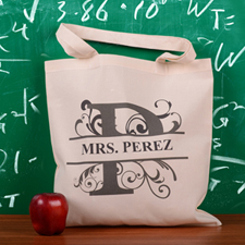 Personalized Initial P Tote Bag