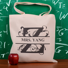Personalized Initial Z Tote Bag