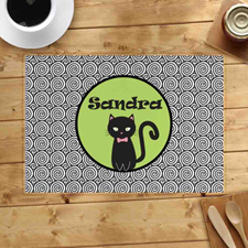 Personalized Halloween Cat Placemats