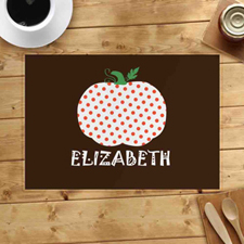 Personalized Polka Dots Pumpkin Placemats
