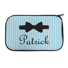 Personalized Neoprene Stripe Bow Cosmetic Bag (6 X 10 Inch)