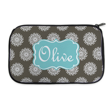 Personalized Neoprene Flower Cosmetic Bag (6 X 10 Inch)