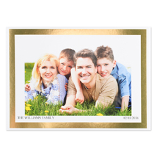 Create Your Own Gold Foil Frame Personalized Photo Card, 5X7