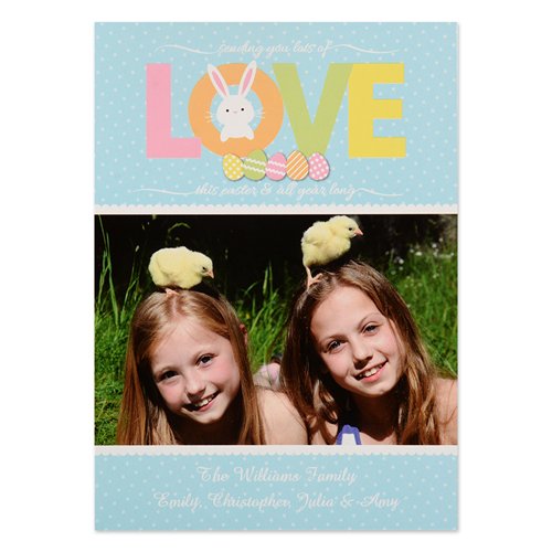 Create Your Own Easter Love Personalized Photo Card 5X7