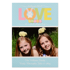Create Your Own Easter Love Personalized Photo Card 5X7