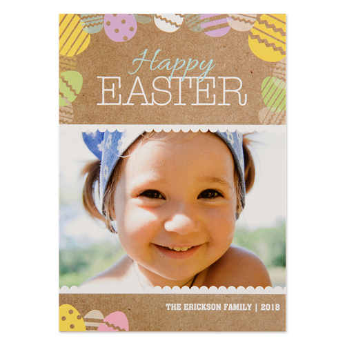 Create Your Own Easter Egg Personalized Photo Card 5X7