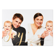 Create Your Own Joy Two Collage Personalized Photo Foil Card Gold Card Invites