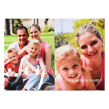Create Your Own Joy Two Collage Personalized Photo Foil Card Silver Card Invites