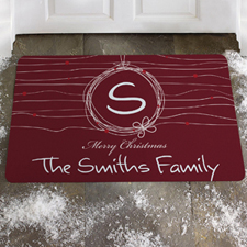 Create Your Own Merry Red Christmas Door Mat