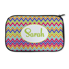 Personalized Neoprene Colorful Chevron Cosmetic Bag (6 X 10 Inch)