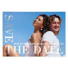 Love Connection Foil Silver Personalized Photo Save The Date Cards