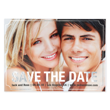 Elegant Foil Silver Personalized Photo Save The Date Card Cards