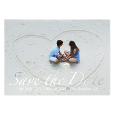 Hold The Date Foil Silver Personalized Photo Save The Date Cards
