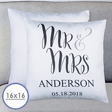 Mr. And Mrs. Personalized Pillow Cushion Cover 16