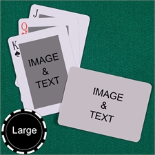 Personalized Large Size Classic Custom 2 Sides Landscape Back Playing Cards