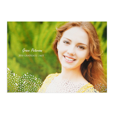 Foil Silver Refined Graduation Personalized Photo Graduation Announcement Cards