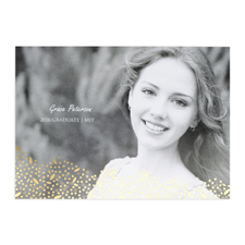 Foil Gold Refined Graduation Personalized Photo Graduation Announcement Cards