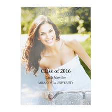 Foil Silver Perfect Graduate Personalized Photo Graduation Announcement Cards