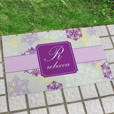 Spring Floral Personalized Doormat