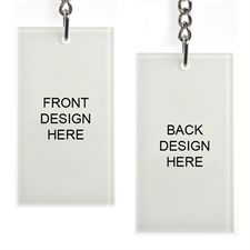 Custom Imprint Acrylic Keychain Rectangular 1.5