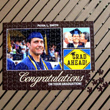 Personalized Brown 3 Collage 12X16.5 Photo Puzzle
