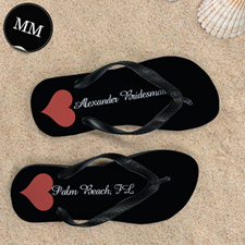 Colorful Dots Flip Flops, Men Medium