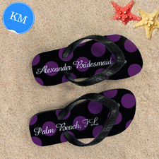 Black Plum Large Dot, Kids' Medium