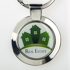 Custom Imprint Full Color Logo Round Keychain (Small)