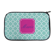 Aqua Clover Personalized Neoprene Cosmetic Bag